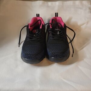 Larnmern black/pink/blue Women Steel Toe Shoes size 7